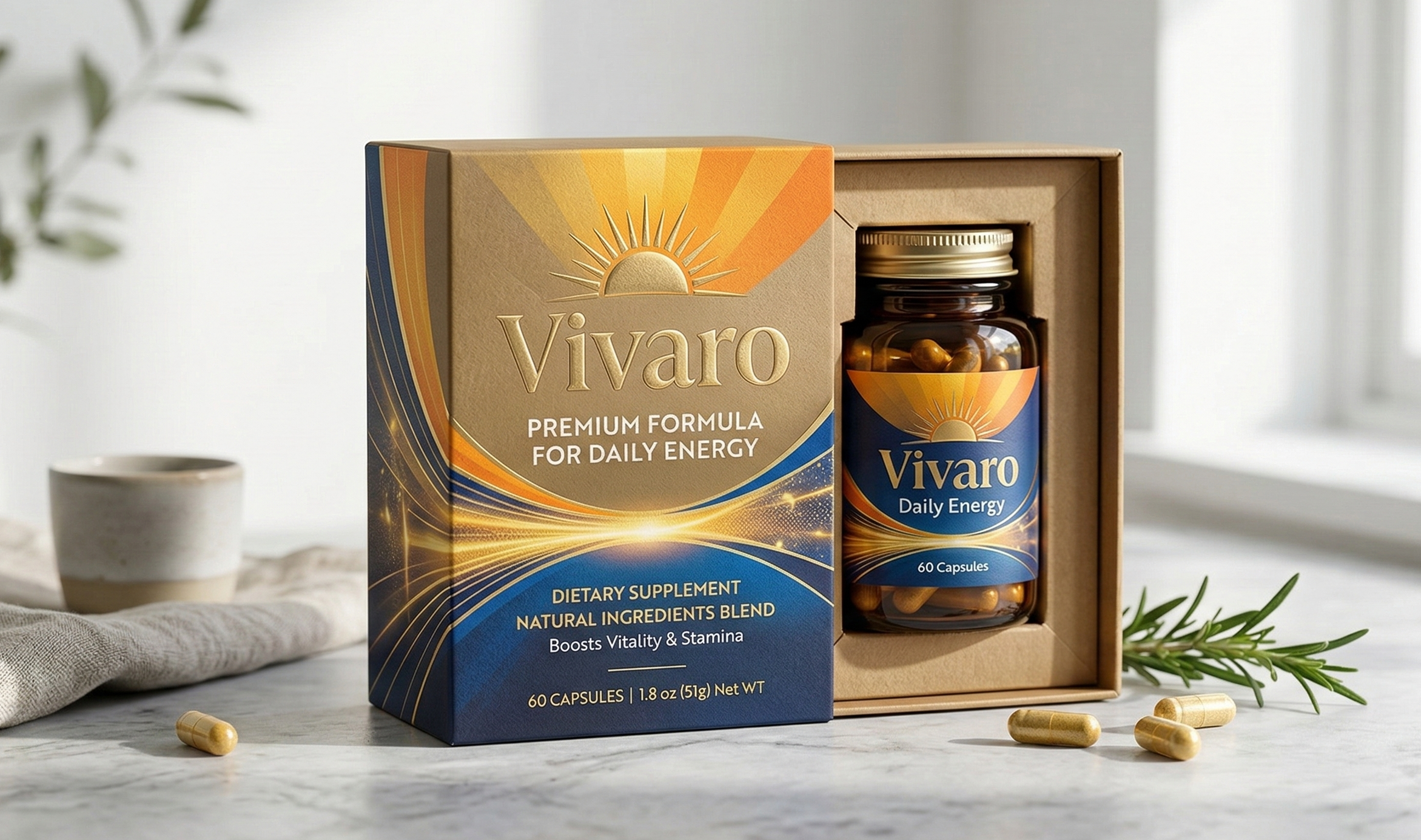 Vivaro — supliment alimentar 60 capsule pentru energie și vitalitate zilnică